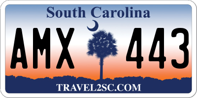 SC license plate AMX443