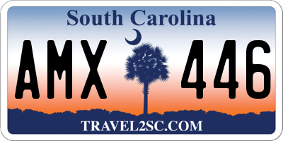 SC license plate AMX446