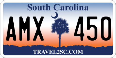 SC license plate AMX450