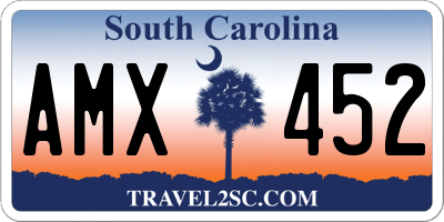 SC license plate AMX452
