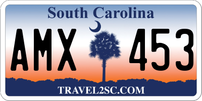 SC license plate AMX453
