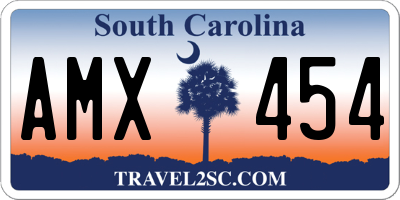 SC license plate AMX454