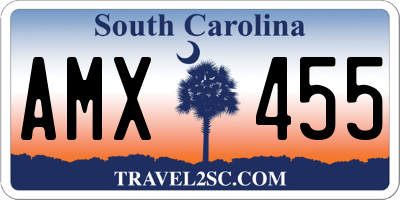 SC license plate AMX455