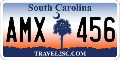 SC license plate AMX456