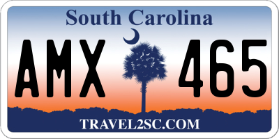 SC license plate AMX465