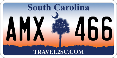 SC license plate AMX466