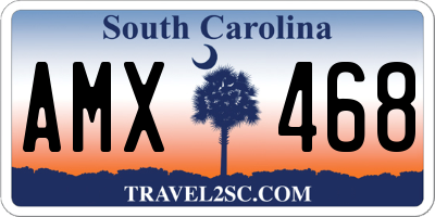 SC license plate AMX468