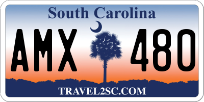 SC license plate AMX480