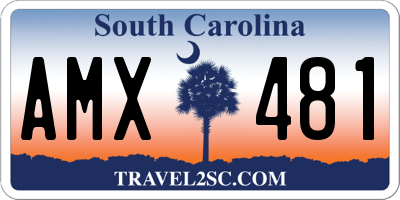 SC license plate AMX481