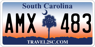 SC license plate AMX483
