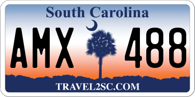 SC license plate AMX488
