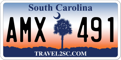 SC license plate AMX491