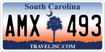 SC license plate AMX493