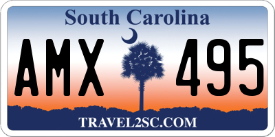 SC license plate AMX495