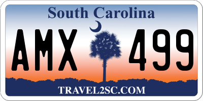SC license plate AMX499