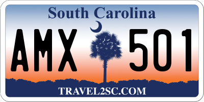 SC license plate AMX501