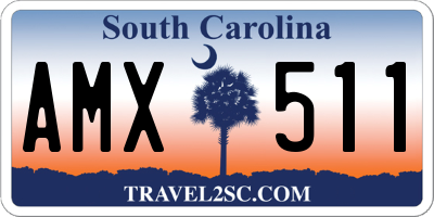 SC license plate AMX511