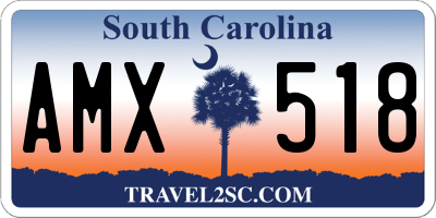 SC license plate AMX518