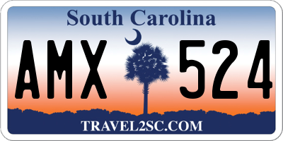 SC license plate AMX524