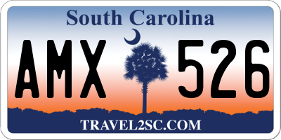 SC license plate AMX526