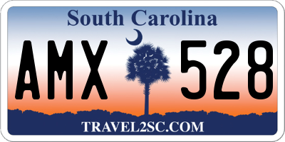 SC license plate AMX528