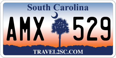 SC license plate AMX529