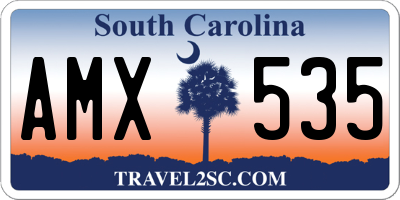 SC license plate AMX535