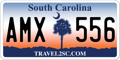 SC license plate AMX556