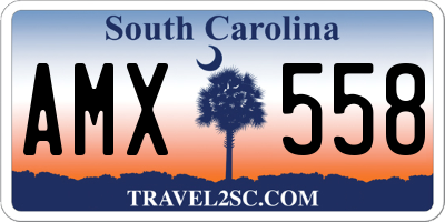 SC license plate AMX558