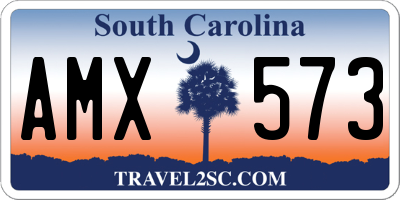 SC license plate AMX573