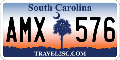 SC license plate AMX576