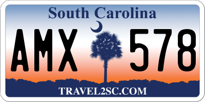 SC license plate AMX578