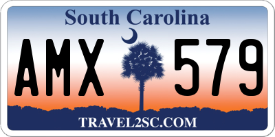 SC license plate AMX579