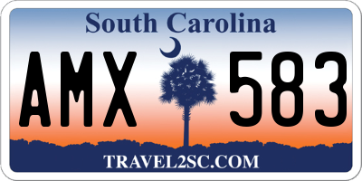 SC license plate AMX583