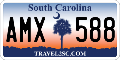 SC license plate AMX588