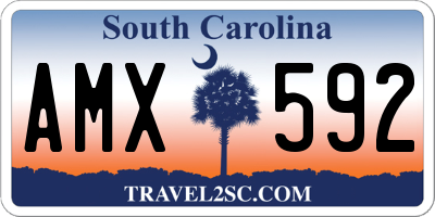 SC license plate AMX592