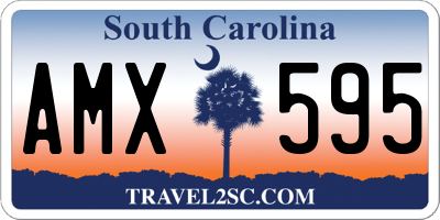 SC license plate AMX595