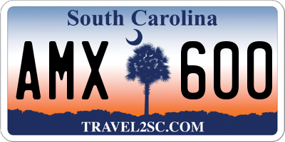 SC license plate AMX600