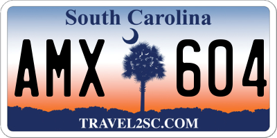 SC license plate AMX604