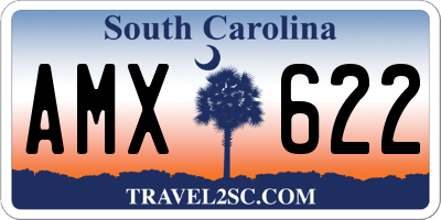 SC license plate AMX622