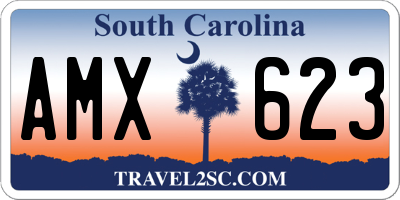 SC license plate AMX623