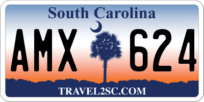 SC license plate AMX624