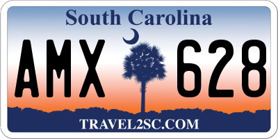 SC license plate AMX628