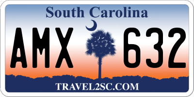 SC license plate AMX632