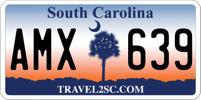 SC license plate AMX639