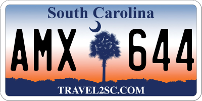 SC license plate AMX644