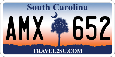 SC license plate AMX652