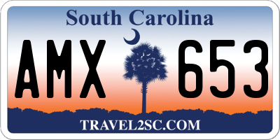 SC license plate AMX653