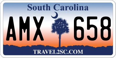 SC license plate AMX658