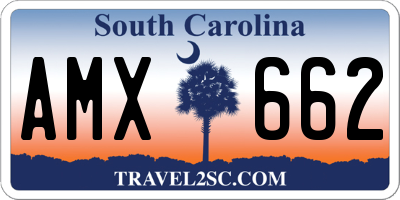 SC license plate AMX662